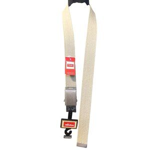 Wrangler Hero Adjustable Belt Fits Up To Size 44 Beige Cotton With Metal Buckle